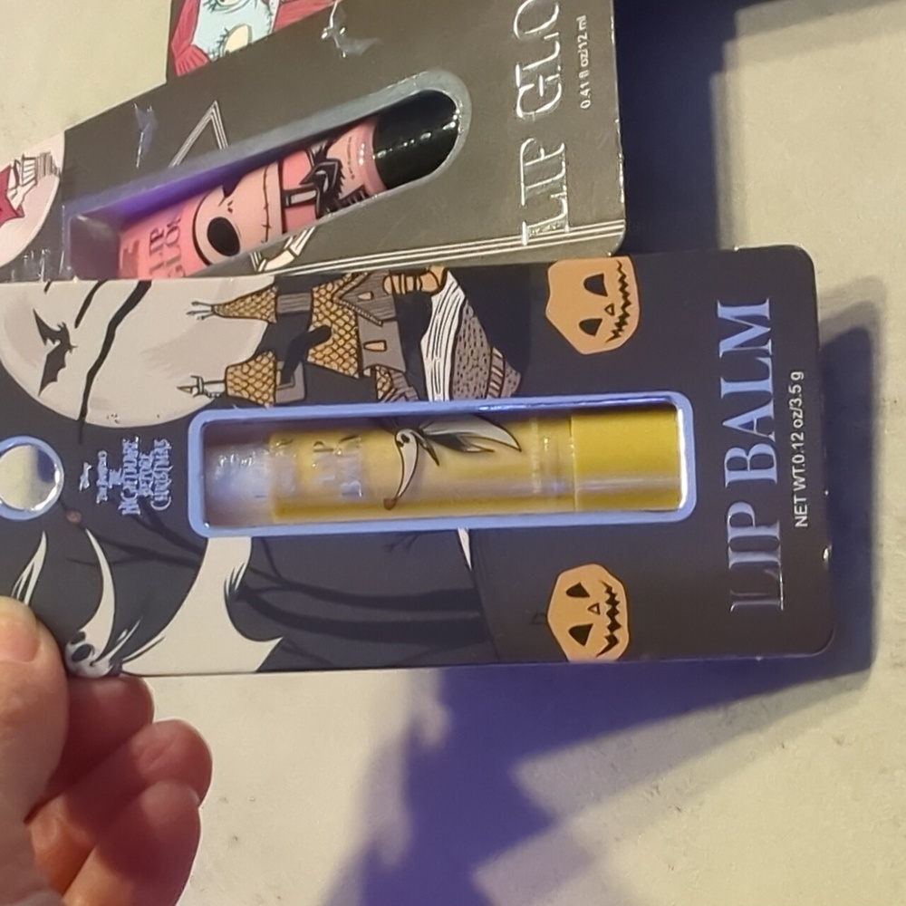 Disney Nightmare Before Christmas 2 Lip Glosses and 1 Lip Balm - Picture 2 of 10